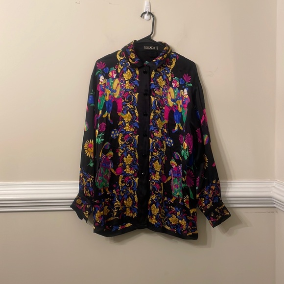 ESCADA BAROQUE JOVIAL CLOWN PRINT SHIRT - Picture 3 of 5